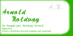 arnold moldvay business card